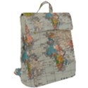 Vintage World Map Flap Top Backpack View2