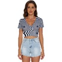Spider Web Hypnotic V-Neck Crop Top View1
