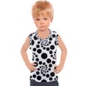 Dot dots round black and white Kids  Sport Tank Top View1