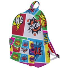 Pop Art Comic Vector Speech Cartoon Bubbles Popart Style With Humor Text Boom Bang Bubbling Expressi The Plain Backpack by Amaryn4rt
