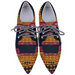 Pattern Ornaments Africa Safari Summer Graphic Pointed Oxford Shoes by Amaryn4rt