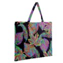 Autumn Pattern Dried Leaves Zipper Large Tote Bag View2