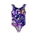 Paint Texture Purple Watercolor Kids  Frill Swimsuit View1