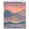 Cool Landscape Night Minimal Art Minimalist 8  x 10  Hardcover Notebook View1
