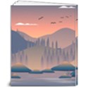 Cool Landscape Night Minimal Art Minimalist 8  x 10  Hardcover Notebook View2