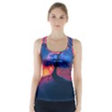 Dark Tree Sunset Landscape Art Racer Back Sports Top View1
