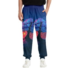Dark Tree Sunset Landscape Art Men s Elastic Waist Pants
