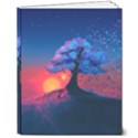 Dark Tree Sunset Landscape Art 8  x 10  Hardcover Notebook View1