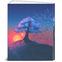Dark Tree Sunset Landscape Art 8  x 10  Hardcover Notebook View2