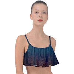 Dark Forest Nature Frill Bikini Top