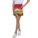Landscape Sunset Orange Sky Pathway Art Kids  Tennis Skirt View1