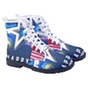 4th Of July Happy Usa Independence Day Men s High-Top Canvas Sneakers View3