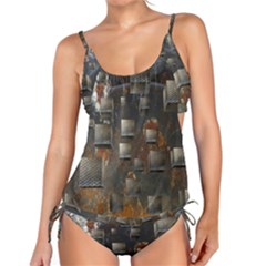Background Metal Pattern Texture Tankini Set