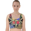 Acrylic painting  Velvet Racer Back Crop Top View1