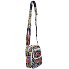 Acrylic Abstract Art Design  Shoulder Strap Belt Bag