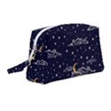 Hand-drawn-scratch-style-night-sky-with-moon-cloud-space-among-stars-seamless-pattern-vector-design- Wristlet Pouch Bag (Medium) View1