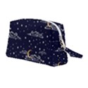 Hand-drawn-scratch-style-night-sky-with-moon-cloud-space-among-stars-seamless-pattern-vector-design- Wristlet Pouch Bag (Medium) View2