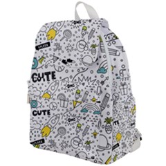 Set-cute-colorful-doodle-hand-drawing Top Flap Backpack by uniart180623
