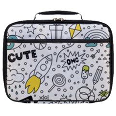 Set-cute-colorful-doodle-hand-drawing Full Print Lunch Bag by uniart180623