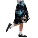 Colorful-abstract-pattern-consisting-glowing-lights-luminescent-images-marine-plankton-dark Kids  Ruffle Flared Wrap Midi Skirt View3