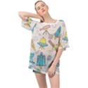 Cute-seamless-pattern-with-space Oversized Chiffon Top View1