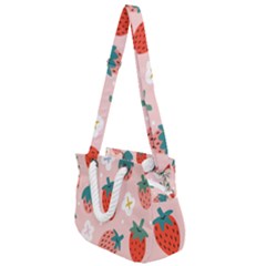 Strawberry-seamless-pattern Rope Handles Shoulder Strap Bag by uniart180623