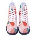 Strawberry-seamless-pattern Kid s High-Top Canvas Sneakers View1