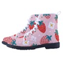 Strawberry-seamless-pattern Kid s High-Top Canvas Sneakers View2