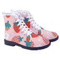Strawberry-seamless-pattern Kid s High-Top Canvas Sneakers View3