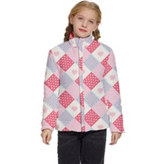 Cute-kawaii-patches-seamless-pattern Kids  Puffer Bubble Jacket Coat