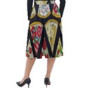Vector-seamless-pattern-with-italian-pizza-top-view Classic Velour Midi Skirt  View2