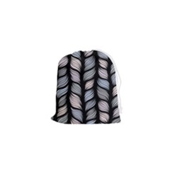 Seamless-pattern-with-interweaving-braids Drawstring Pouch (xs)