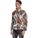 Natural-seamless-pattern-with-tiger-blooming-orchid Men s Puffer Bubble Jacket Coat View2