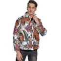 Natural-seamless-pattern-with-tiger-blooming-orchid Men s Puffer Bubble Jacket Coat View3