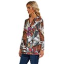 Natural-seamless-pattern-with-tiger-blooming-orchid Long Sleeve Drawstring Hooded Top View2