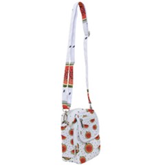 Seamless-background-pattern-with-watermelon-slices Shoulder Strap Belt Bag