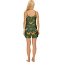 Cute-seamless-pattern-bird-with-berries-leaves Satin Pajama Short Set View4