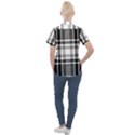 Pixel-background-design-modern-seamless-pattern-plaid-square-texture-fabric-tartan-scottish-textile- Women s Short Sleeve Pocket Shirt View2