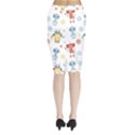 Cute-cartoon-robots-seamless-pattern Midi Wrap Pencil Skirt View2