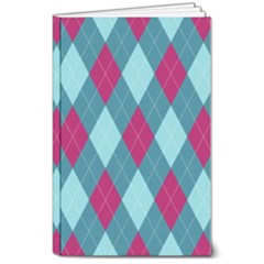 Argyle-pattern-seamless-fabric-texture-background-classic-argill-ornament 8  X 10  Softcover Notebook