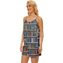Bookshelf Satin Pajama Short Set View2