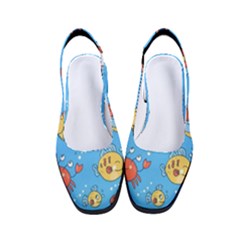 Hand-drawn-seamless-pattern-summer-time Women s Classic Slingback Heels