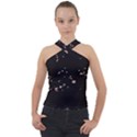 Abstract Rose Gold Glitter Background Cross Neck Velour Top View1