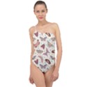 Pattern-with-butterflies-moths Classic One Shoulder Swimsuit View1