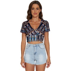 Catherine-s-palace-st-petersburg V-neck Crop Top