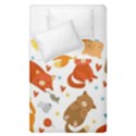 Seamless Pattern With Kittens White Background Duvet Cover Double Side (Single Size) View1
