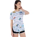Cute-children-s-seamless-pattern-with-cars-road-park-houses-white-background-illustration-town Perpetual Short Sleeve T-Shirt View1
