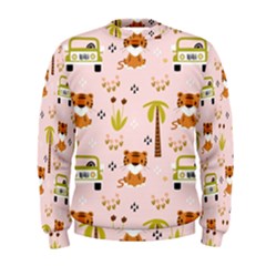 Cute-tiger-car-safari-seamless-pattern Men s Sweatshirt by uniart180623