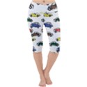 Cars-pattern Lightweight Velour Cropped Yoga Leggings View1