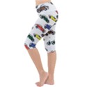 Cars-pattern Lightweight Velour Cropped Yoga Leggings View2